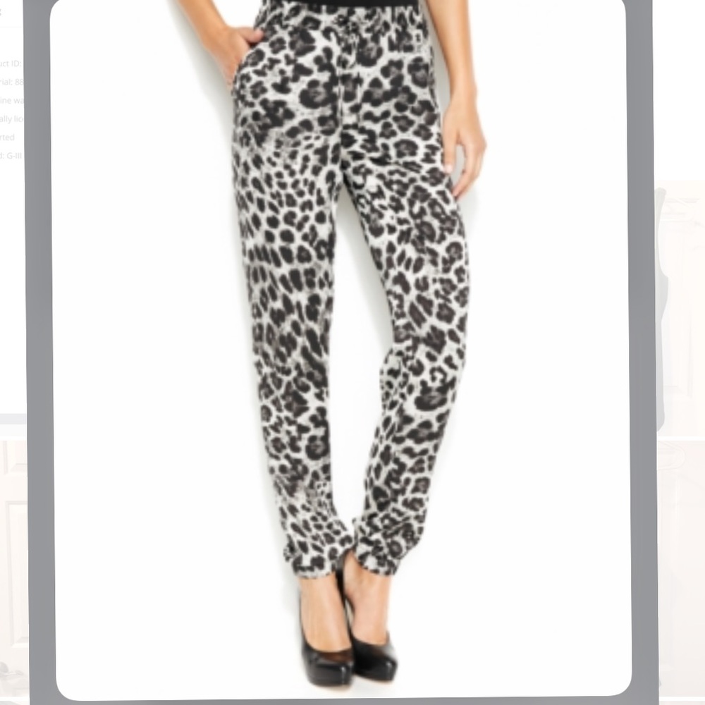 NWT Michael Kors leopard print drawstring pant